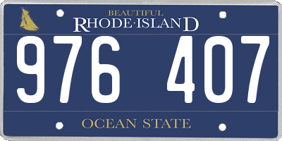 RI license plate 976407