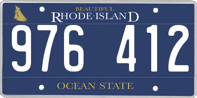 RI license plate 976412