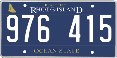 RI license plate 976415