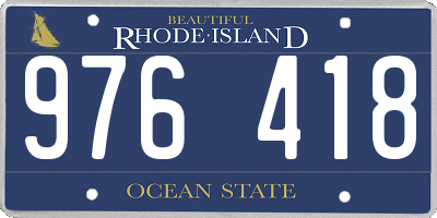 RI license plate 976418