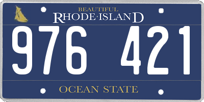 RI license plate 976421