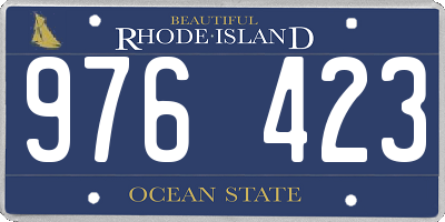 RI license plate 976423