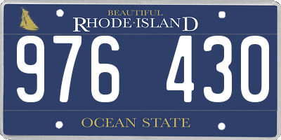 RI license plate 976430