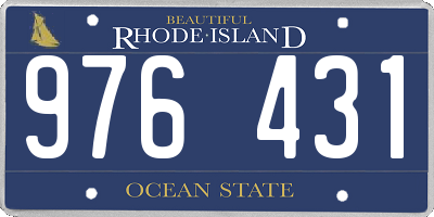 RI license plate 976431