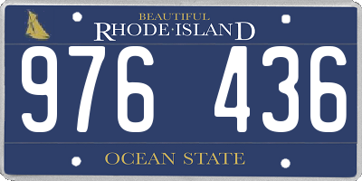 RI license plate 976436