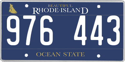 RI license plate 976443