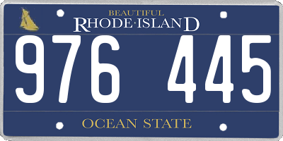 RI license plate 976445