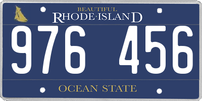 RI license plate 976456