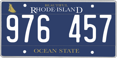 RI license plate 976457