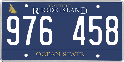RI license plate 976458