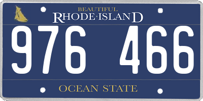 RI license plate 976466
