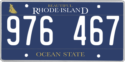 RI license plate 976467