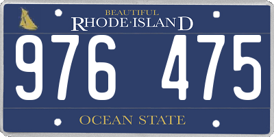RI license plate 976475
