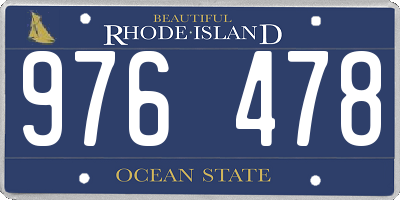 RI license plate 976478