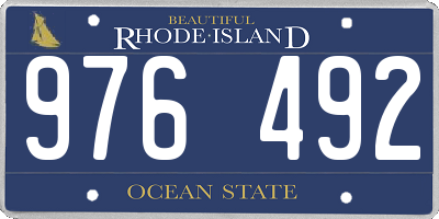 RI license plate 976492