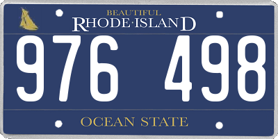 RI license plate 976498