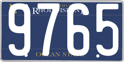 RI license plate 9765
