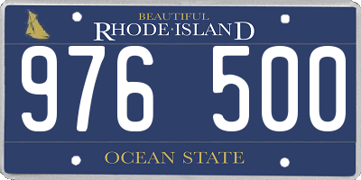 RI license plate 976500