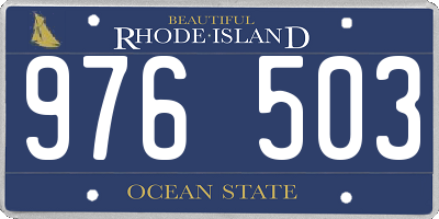 RI license plate 976503