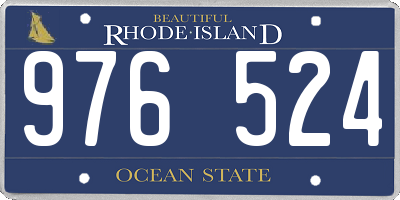 RI license plate 976524