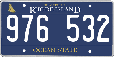 RI license plate 976532