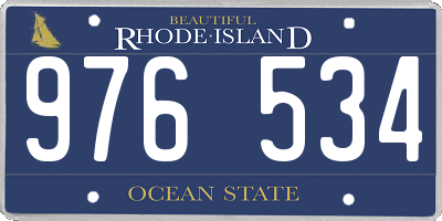 RI license plate 976534