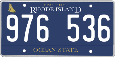 RI license plate 976536