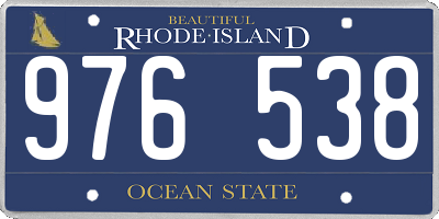 RI license plate 976538