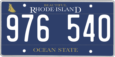 RI license plate 976540