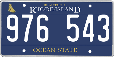 RI license plate 976543