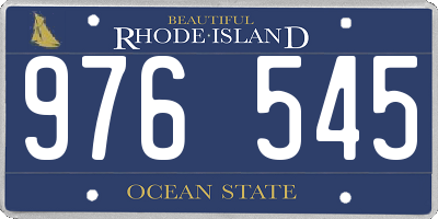 RI license plate 976545