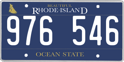 RI license plate 976546