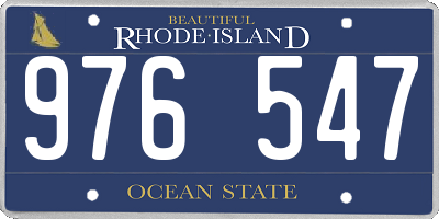 RI license plate 976547