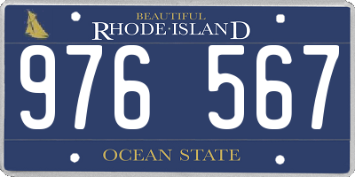 RI license plate 976567