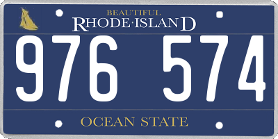 RI license plate 976574