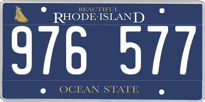 RI license plate 976577