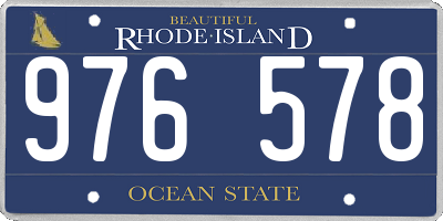 RI license plate 976578