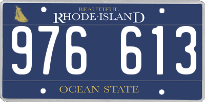 RI license plate 976613