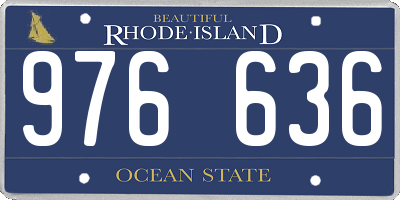 RI license plate 976636