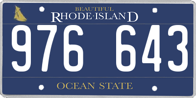 RI license plate 976643