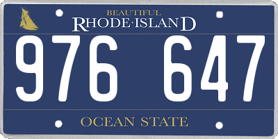 RI license plate 976647