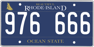 RI license plate 976666