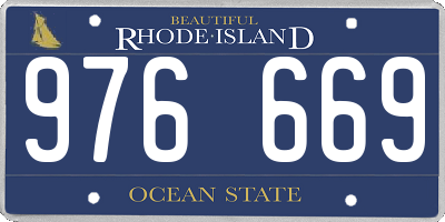 RI license plate 976669