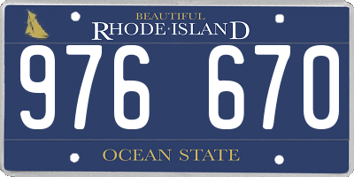 RI license plate 976670
