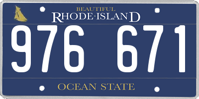 RI license plate 976671