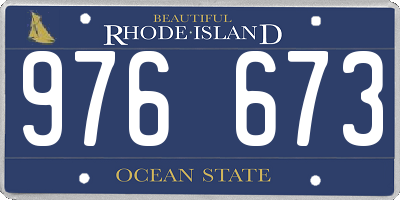 RI license plate 976673