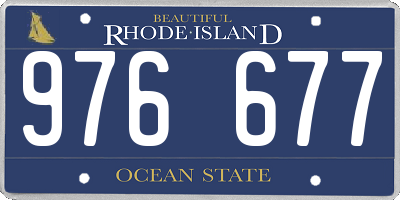 RI license plate 976677