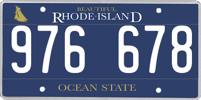 RI license plate 976678