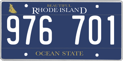 RI license plate 976701