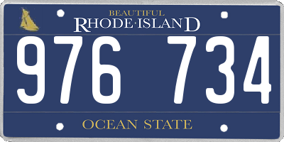 RI license plate 976734